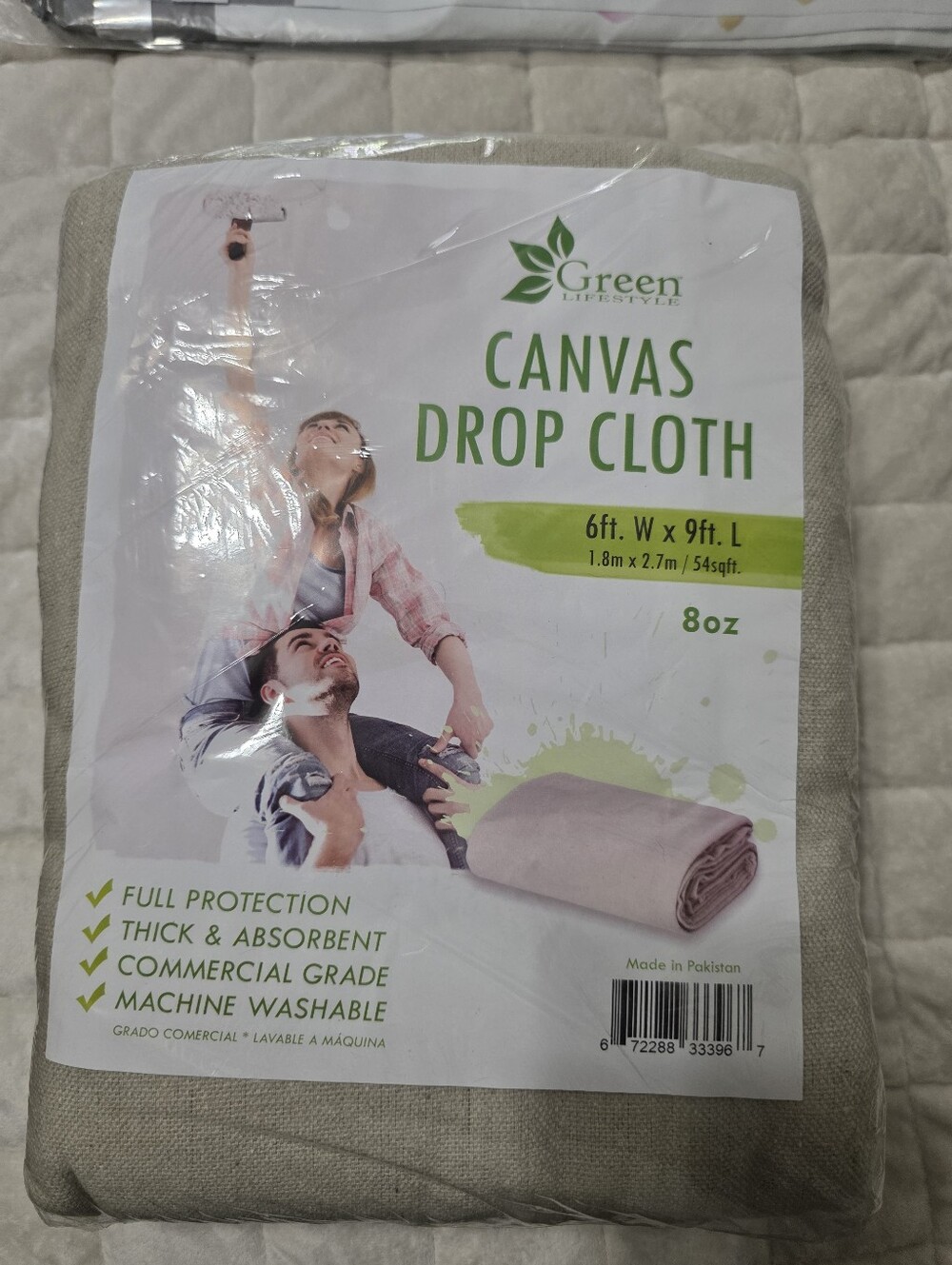 Green Lifestyle Canvas Drop Cloth - Natural Beige